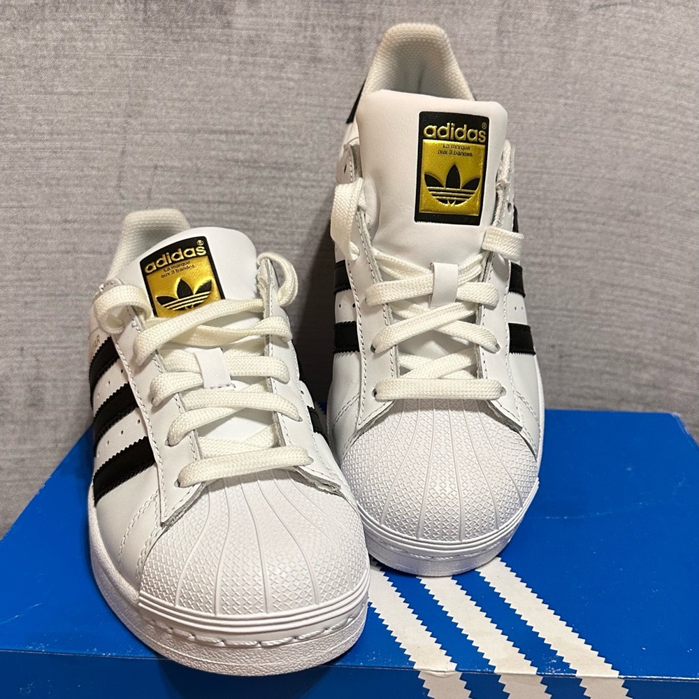 Adidas Superstar J Originals C77154 White with Black Stripes (NEW) - Picture 3 of 5